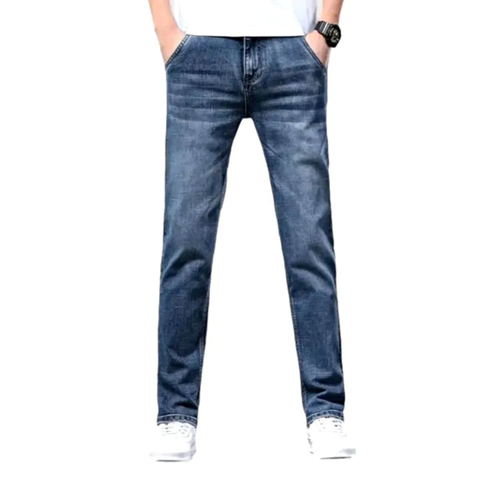 Polished men's thin jeans