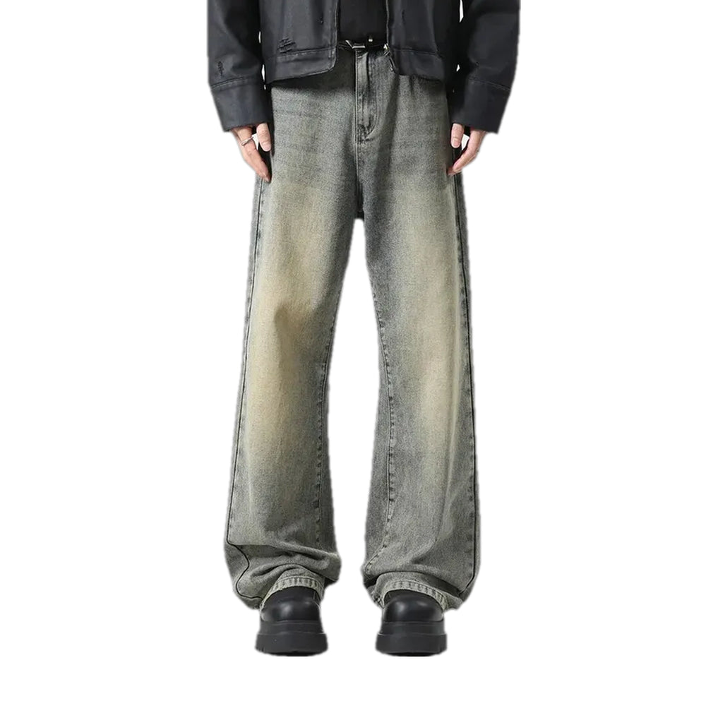 Fashionable Boho Style Retro Men's Jeans - Blue