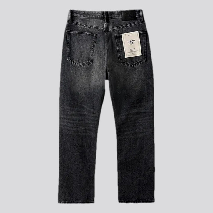 Casual straight stonewashed men's jeans